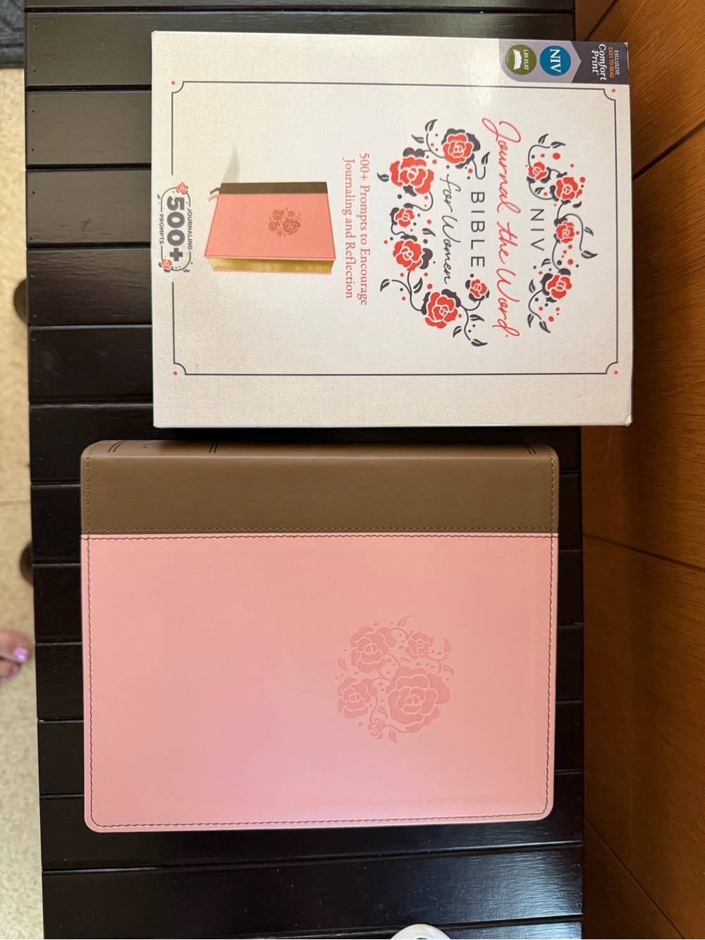 Pink and Taupe Floral Cover Bible Journal